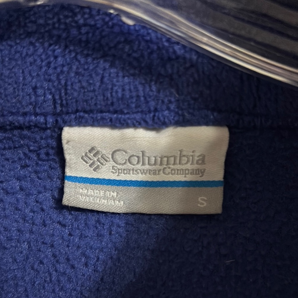 COLUMBIA‎ Sportswear Blue Basic Fitted Fleece Jacket Coat Womens Sz Small - Picture 2 of 6